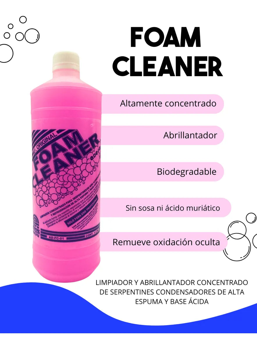 Liquido Rosa 1 Litro Foam Cleaner Para Condensadoras