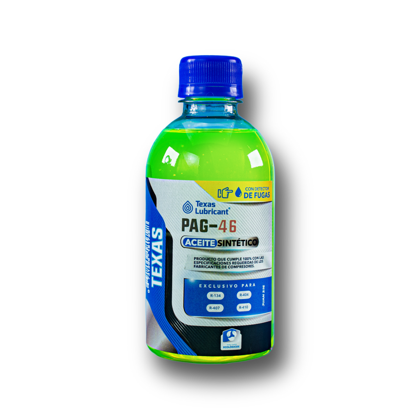 Aceite Texas PAG-46 con Detector de Fugas 8 oz | Para R-134A