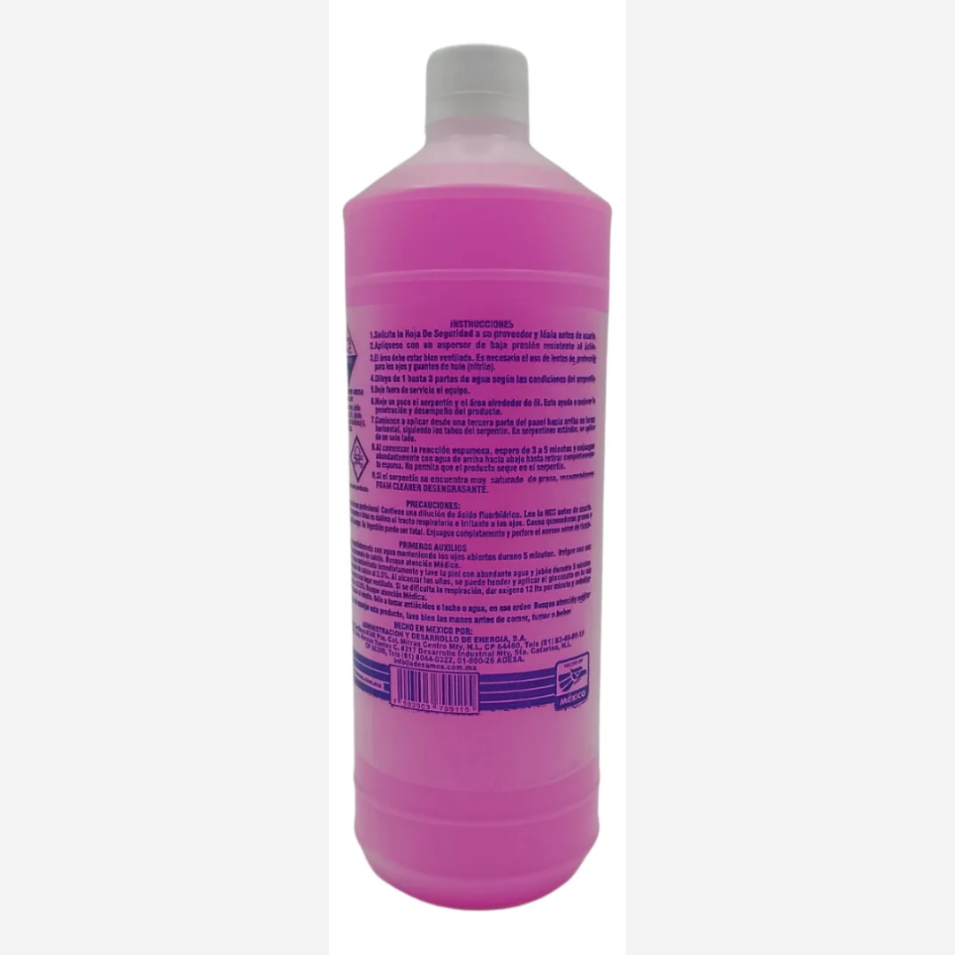 Liquido Rosa 1 Litro Foam Cleaner Para Condensadoras